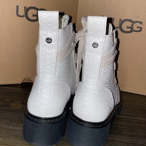 Daren UGG Snakeskin Embossed Lace-Up Boots #7 - Picture 4 of 10